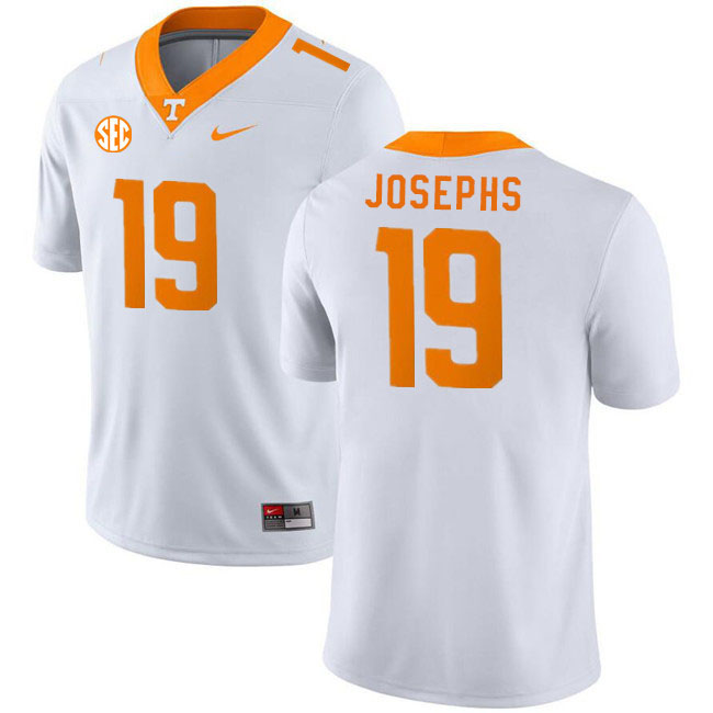 Men #19 Joshua Josephs Tennessee Volunteers College Football Jerseys Stitched Sale-White - Click Image to Close